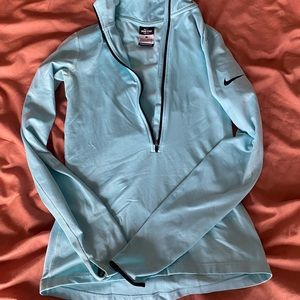 Light blue Nike pro half zip